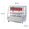 Vitrine réfrigérée de comptoir blanche Polar Série C 100L CC666