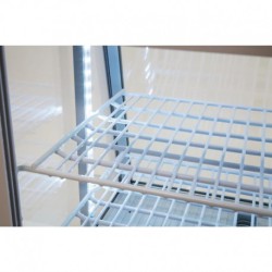 Vitrine réfrigérée de comptoir blanche Polar Série C 100L CC666