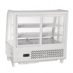 Vitrine réfrigérée de comptoir blanche Polar Série C 100L CC666