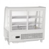 Vitrine réfrigérée de comptoir blanche Polar Série C 100L CC666