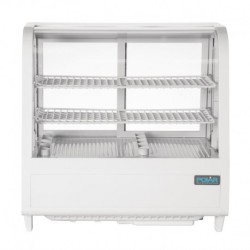 Vitrine réfrigérée de comptoir blanche Polar Série C 100L CC666