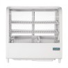 Vitrine réfrigérée de comptoir blanche Polar Série C 100L CC666