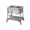 Chariot Bain Marie à eau 2 x GN 1/1 horizontale Casselin CCBM2H