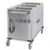 CHARIOT BAIN-MARIE À EAU 3XGN 1/1 AVEC SOUBASSEMENT CHAUFFANT VERTICAL CASSELIN CCBM3CV