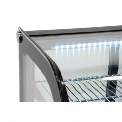 Vitrine réfrigérée de comptoir noire Polar Série G 120L CD229