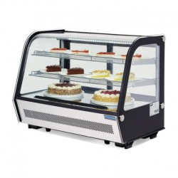 Vitrine réfrigérée de comptoir noire Polar Série G 160L CD230