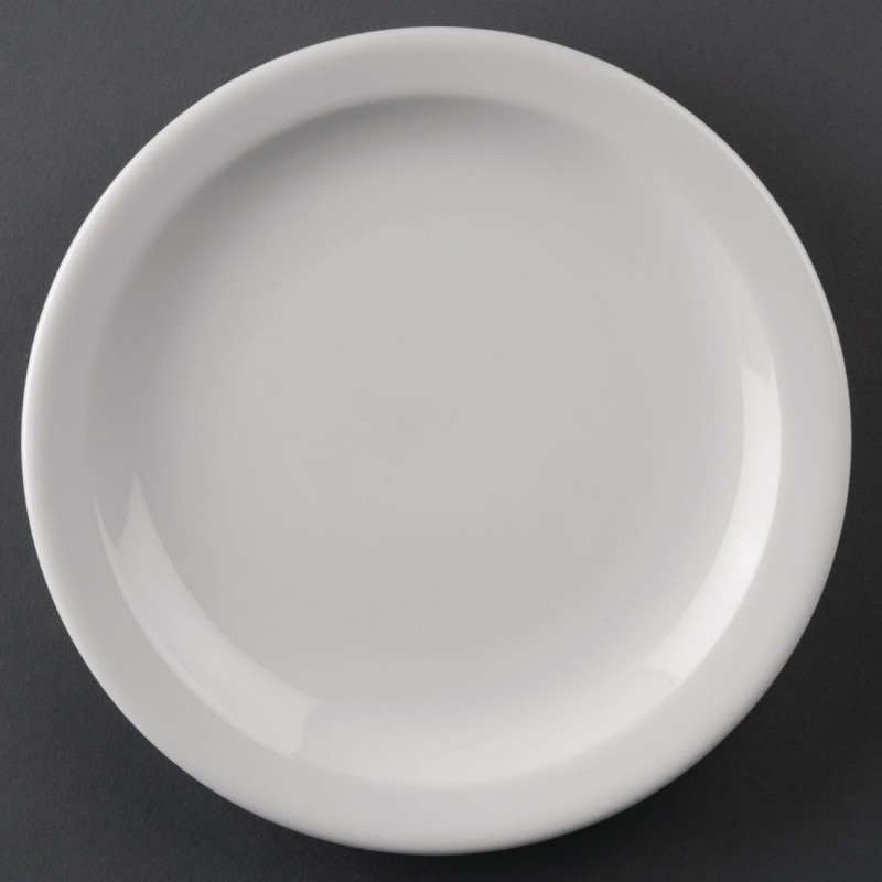 Assiettes à bord étroit Olympia Athena 205mm (Lot de 12) CF362 Olympia Assiettes à bord étroit Olympia Athena 205mm (Lot de 12) CF362 Olympia