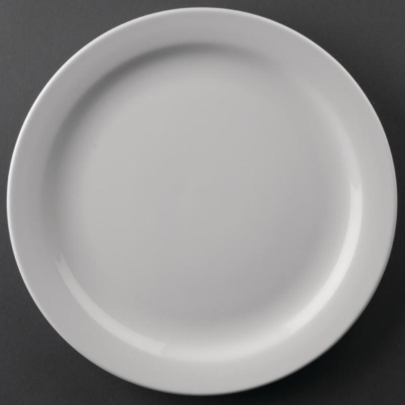 Assiettes à bord étroit Olympia Athena 226mm (Lot de 12) CF363 Olympia Assiettes à bord étroit Olympia Athena 226mm (Lot de 12) CF363 Olympia