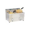 Friteuse électrique avec vanne de vidange 2 x 8L
