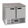 TABLE RÉFRIGÉRÉE POSITIVE PLAN DE TRAVAIL EN MARBRE POLAR SÉRIE G 2 PORTES 240L CL108