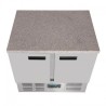 TABLE RÉFRIGÉRÉE POSITIVE PLAN DE TRAVAIL EN MARBRE POLAR SÉRIE G 2 PORTES 240L CL108