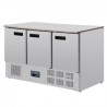 TABLE RÉFRIGÉRÉE POSITIVE PLAN DE TRAVAIL EN MARBRE POLAR SÉRIE G 3 PORTES 368L CL109