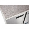 TABLE RÉFRIGÉRÉE POSITIVE PLAN DE TRAVAIL EN MARBRE POLAR SÉRIE G 3 PORTES 368L CL109