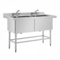 Double évier profond Vogue 1410 x 600mm CF406 Vogue