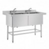 Double évier profond Vogue 1410 x 600mm CF406 Vogue