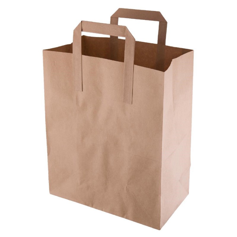 Sacs en papier Compostable marron 255 x 215mm (Lot de 250) CF591 Fiesta Sacs en papier Compostable marron 255 x 215mm (Lot de 250) CF591 Fiesta