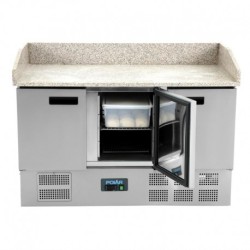 COMPTOIR DE PRÉPARATION À PIZZA RÉFRIGÉRÉ 3 PORTES POLAR SÉRIE G 368L CN402