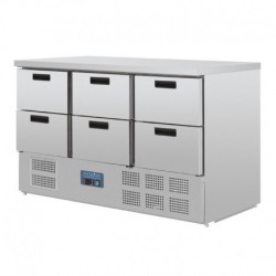 Table réfrigérée 6 tiroirs Polar CR711