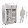 VITRINE RÉFRIGÉRÉE POSITIVE DEUX PORTES GN 2/1 POLAR SÉRIE G CW198