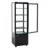 Vitrine réfrigérée avec portes incurvées Polar Série C noire 235L DP289