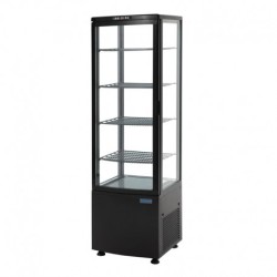 Vitrine réfrigérée avec portes incurvées Polar Série C noire 235L DP289