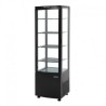 Vitrine réfrigérée avec portes incurvées Polar Série C noire 235L DP289