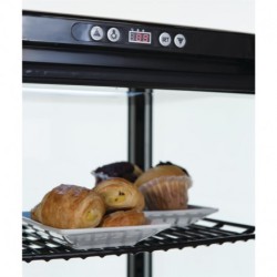 Vitrine réfrigérée avec portes incurvées Polar Série C noire 235L DP289