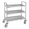 CHARIOT DE DÉBARRASSAGE INOX 3 NIVEAUX PETITE TAILLE VOGUE F993