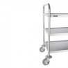 CHARIOT DE DÉBARRASSAGE EN ACIER INOXYDABLE VOGUE 3 NIVEAUX F994