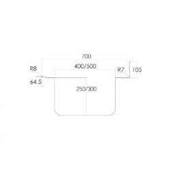 1000x700x850/920 mm FBD07100 Distform évier avec bâti bac à gauche ou à droite et égouttoir acier inoxydable