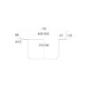 1000x700x850/920 mm FBD07100 Distform évier avec bâti bac à gauche ou à droite et égouttoir acier inoxydable