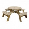 Table de pique-nique en bois ronde Rowlinson 2000mm CG097 Rowlinson