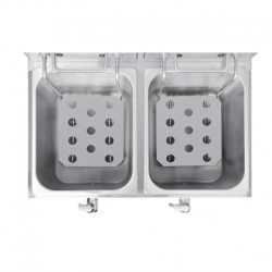 Friteuse double Buffalo - 2 x 8L 2