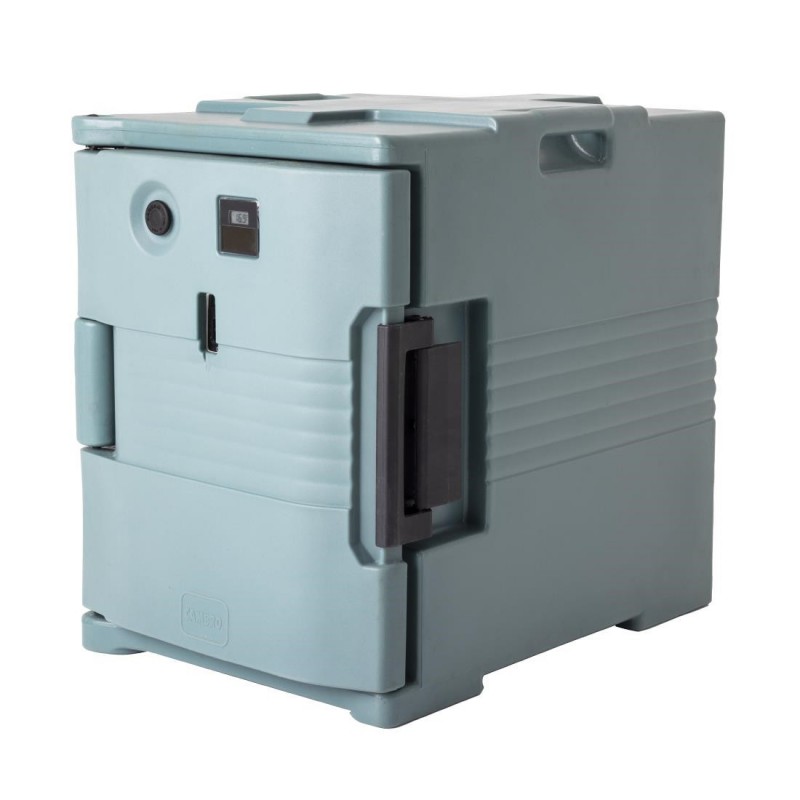 Conteneur alimentaire isotherme chauffant Cambro Camcart bleu ardoise CG143 Cambro Conteneur alimentaire isotherme chauffant Cambro Camcart bleu ardoise CG143 Cambro