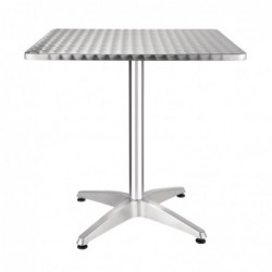 Table bistro carrée Bolero acier inoxydable 700mm CG834 Bolero