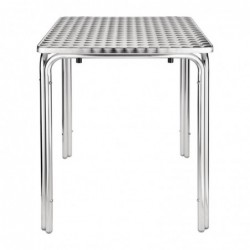 Table carrée inox et aluminium Bolero 600mm CG837 Bolero