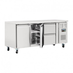 TABLE RÉFRIGÉRÉE 2 PORTES 2 TIROIRS 417L POLAR SÉRIE U GD874