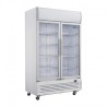 950L -  POLAR GE580 - ARMOIRE RÉFRIGÉRÉE 2 PORTES VITRÉES AVEC CAISSON LUMINEUX SÉRIE G