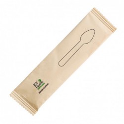 Cuillères à café en bois emballées individuellement Fiesta Compostable (lot de 500) CH085 Fiesta Compostable