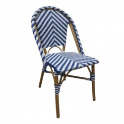 Chaises style parisien en rotin Bolero bleues (lot de 2) CH110 Bolero