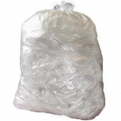 Sacs poubelle recyclés transparents Jantex utilisation moyenne 12kg 90L (lot de 200) CH156 Jantex