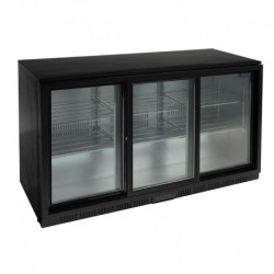 ARRIÈRE-BAR TROIS PORTES COULISSANTES POLAR SÉRIE G NOIR 320L GL013
