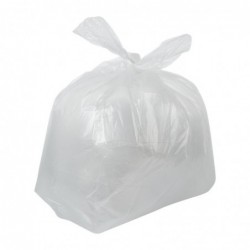 Sacs poubelle recyclés transparents Jantex utilisation légère 10kg 80L (lot de 200) CH158 Jantex