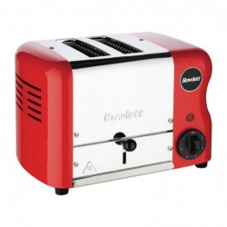 Grille-pain avec grilles sandwich Rowlett Esprit 2 fentes rouge CH180 Rowlett