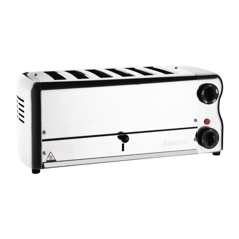 Grille-pain 6 fentes avec grille sandwich et résistance supplémentaire Rowlett Esprit chromé CH185 Rowlett Grille-pain 6 fentes avec grille sandwich et résistance supplémentaire Rowlett Esprit chromé CH185 Rowlett