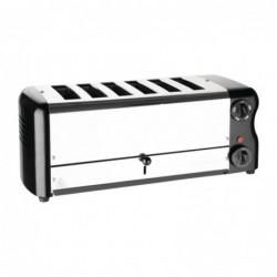 Grille-pain 6 fentes avec grille sandwich et résistance supplémentaire Rowlett Esprit noir CH187 Rowlett
