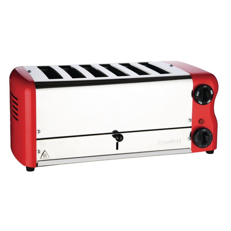 Grille-pain 6 fentes avec grille sandwich et résistance supplémentaire Rowlett Esprit rouge CH188 Rowlett Grille-pain 6 fentes avec grille sandwich et résistance supplémentaire Rowlett Esprit rouge CH188 Rowlett