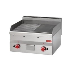 Plancha gaz plaque 2/3 lisse 1/3 rainurée 60/60 FTRG Gastro M 600 GN025 Gastro M