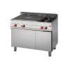 Plaque coup de feu gaz Gastro M 650 et 2 feux vifs sur four à gaz et placard fermé 65/110TPG GN052 Gastro M