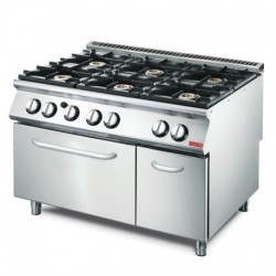 FOURNEAU 6 FEUX ET FOUR GAZ GASTRO M 700 GN083